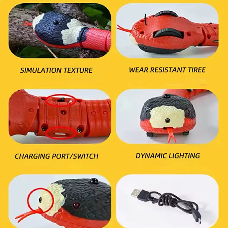 Automatic Cat Teasetoys for Cats USB Charging Snake Teasetoys for Cats USB Charging Cat Accessories for Pet Cats Game Play To