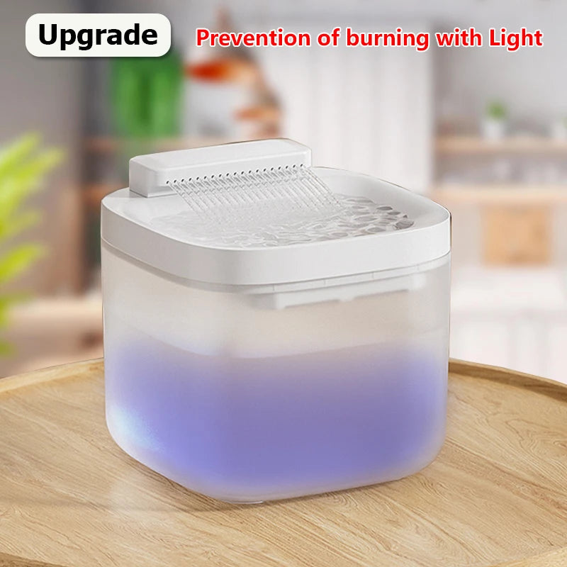 3L USB Pet Water Fountain with Pump & Filter Anti-Dry Burning Cat Water Dispenser Auto Recirculating Pet Water Flow Drinker