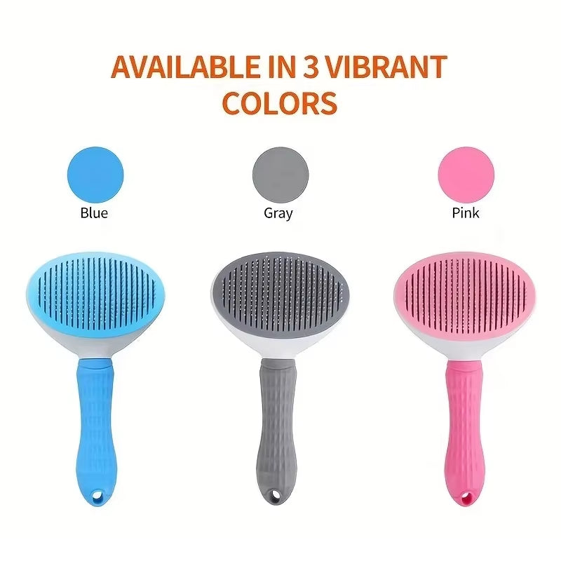 Pet Hair Remove Comb Self-Cleaning Cat Slicker Brush Pet Waste Hair Comb for Cats Grooming Brushes Dog Combs Cat Accessories